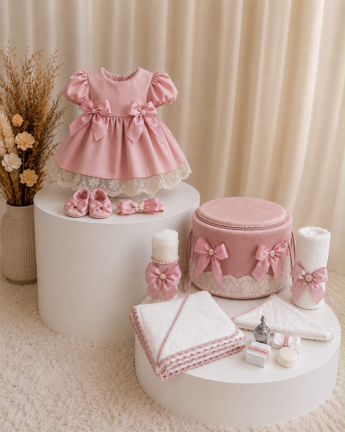 Trusou de botez Rose Lace – Maison Bébé