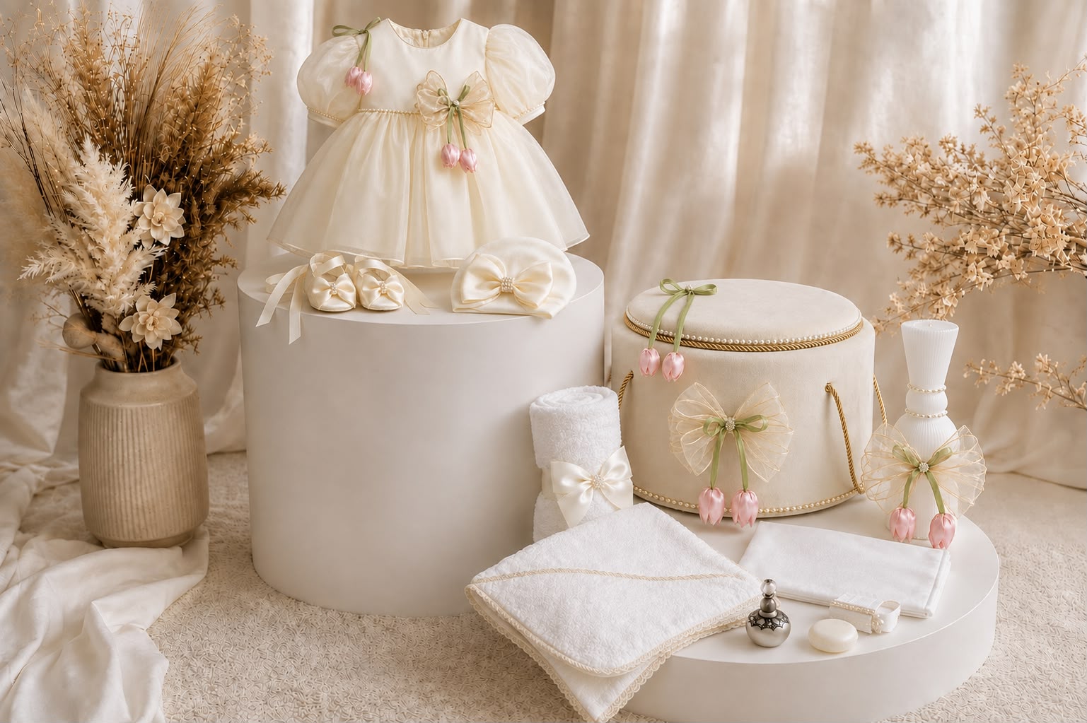 Trusou de botez Pink Tulip – Maison Bébé