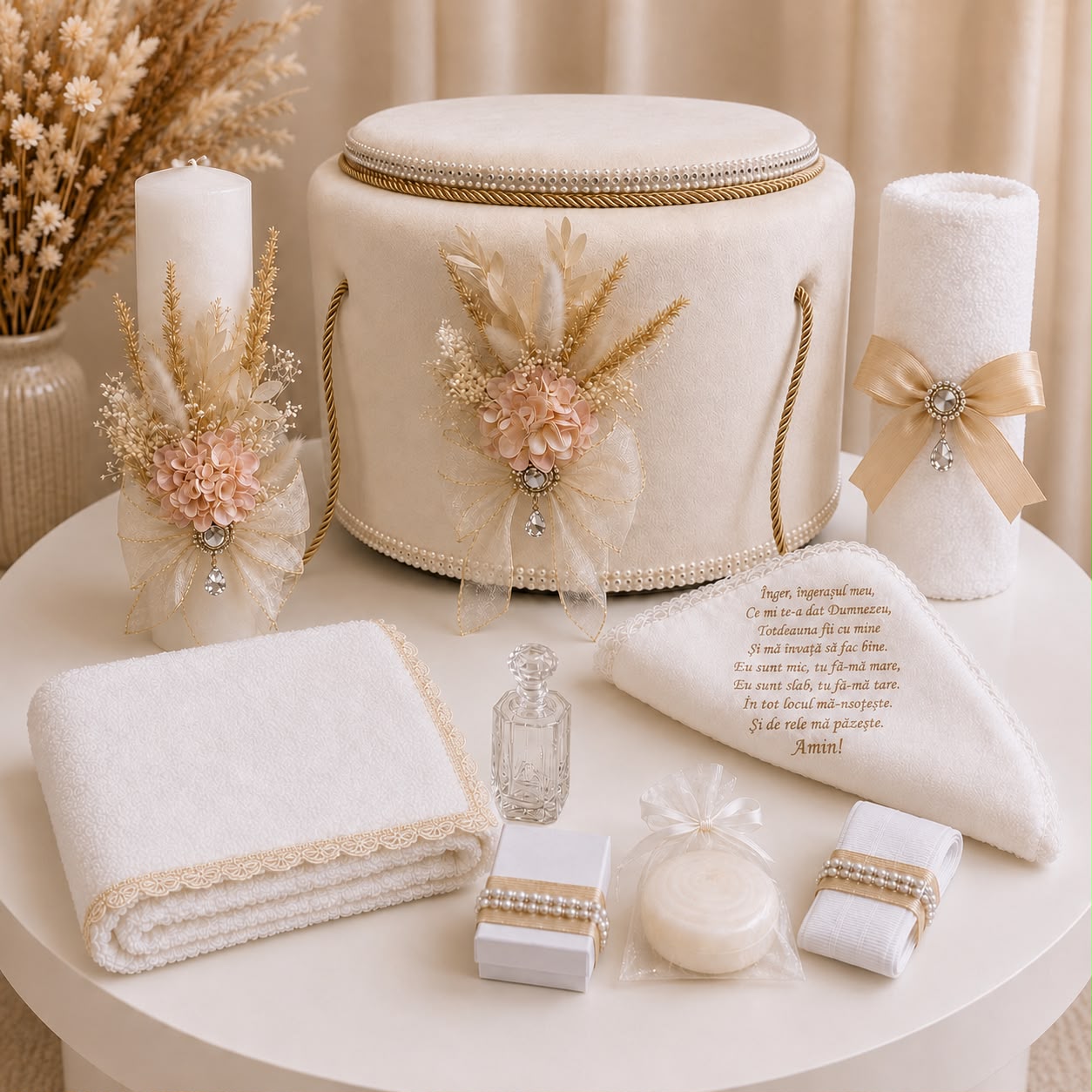 Trusou de botez Golden Bloom – Maison Bébé